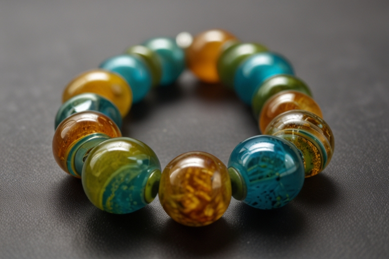 Butter Pat Glass Bead