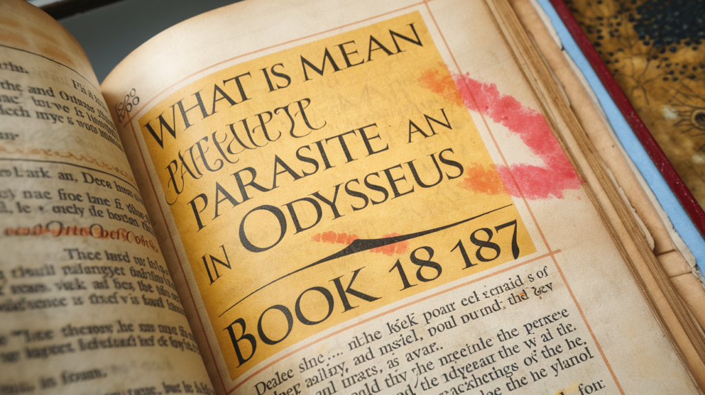 What is Mean Parasite an in Odysseus Book 18 187