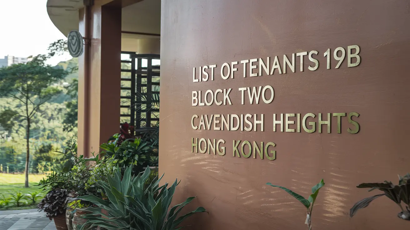 List of Tenants19B Block Two Cavendish Heights Hong Kong